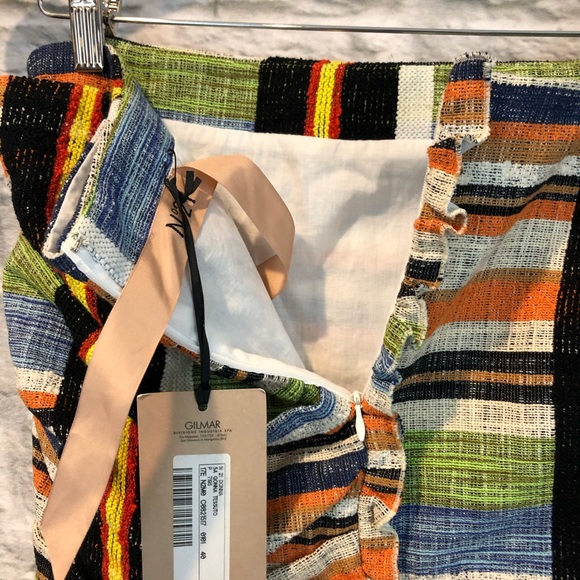 NWT No.21 Size 40 Colorful Woven Mini Skirt w/ Bow - Picture 10 of 14